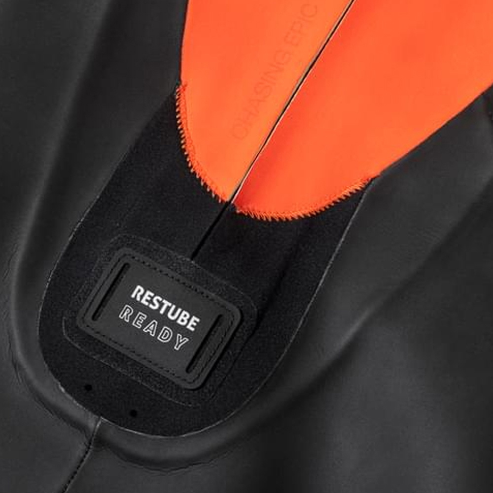 2026 Orca Heren Zeal Hi-Vis Rug Ritssluiting Open Water Swim Wetsuit NN2Z - Black